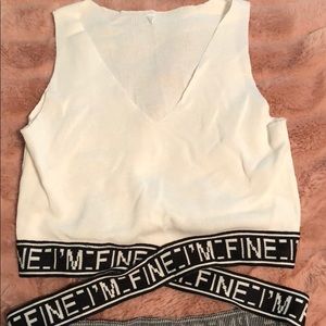 “I’m fine” crop top
